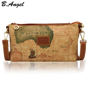 

High quality fashion world map women messenger bag special handbag brand designer shoulder bag casual small bag