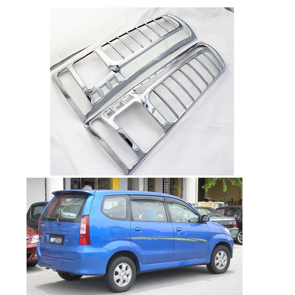 Для Toyota F600 Avanza 2003 2004 2005 2006 ABS хромированные аксессуары покрытие для задней лампы