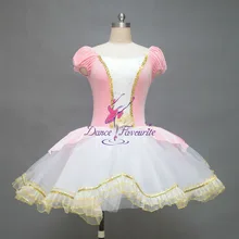 Розовая бархатная балетная пачка, Женский сценический балетный костюм пачка