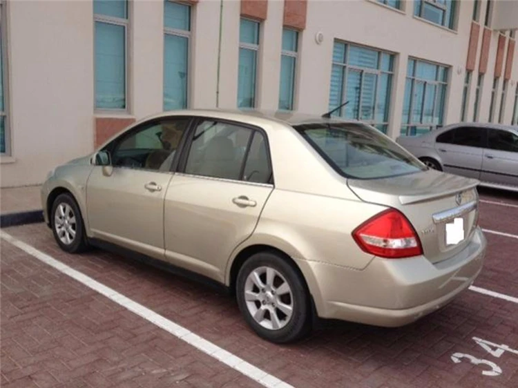 Для NISSAN TIIDA спойлер 2003-2007 Versa спойлер высокого качества ABS Материал заднее крыло автомобиля праймер цвет задний спойлер