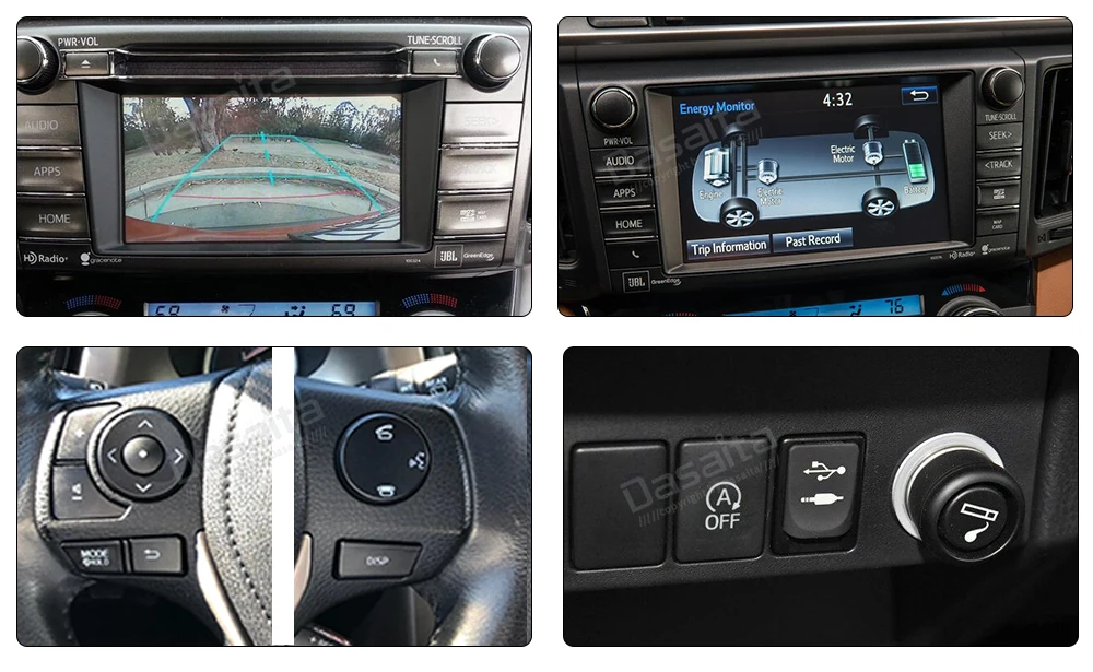 Dasaita " Автомагнитола 1 Din Android 9,0 для Toyota RAV4 TDA7850 64 Гб rom 4 Гб ram gps навигация