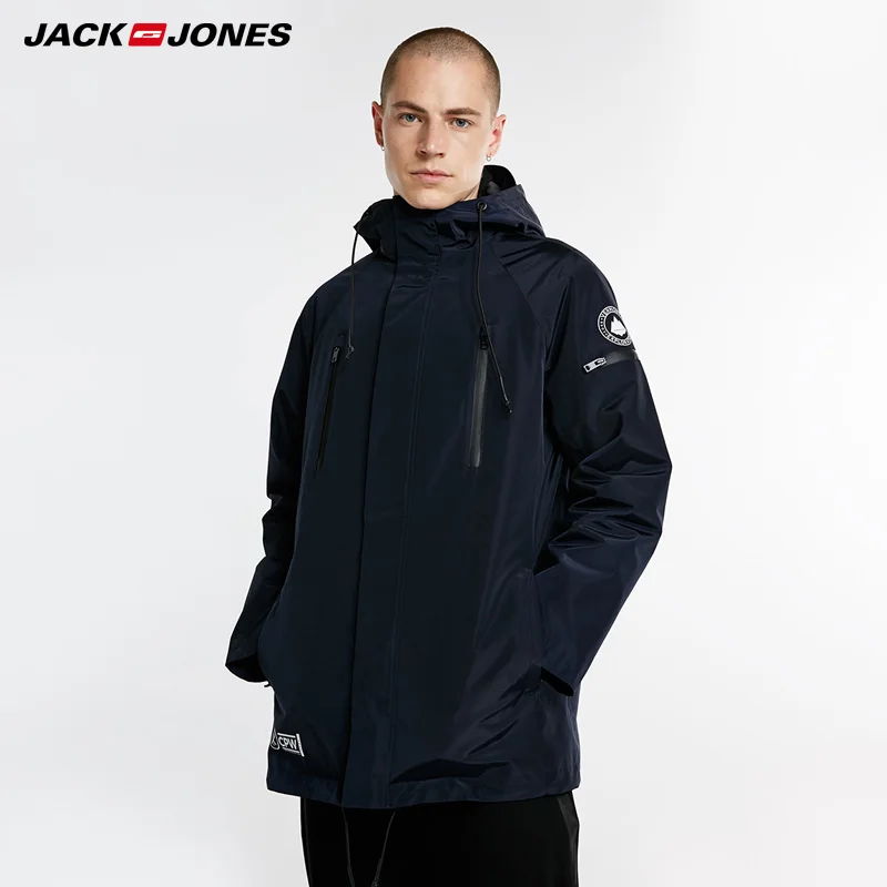 Jack Jones Осень Зима Новое мужское Двустороннее хлопковое пальто с капюшоном куртка мужская зимняя | 218309510