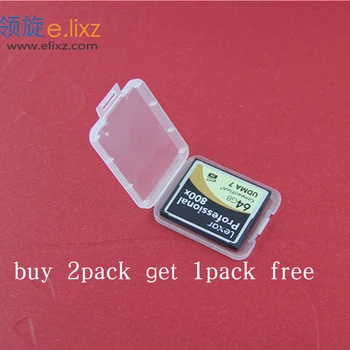 

2017 Promotion Rushed White Card Holder 10 Pcs Cf Box Memory Card Compact Flash Case Transparent Eco-friendsly Plastic