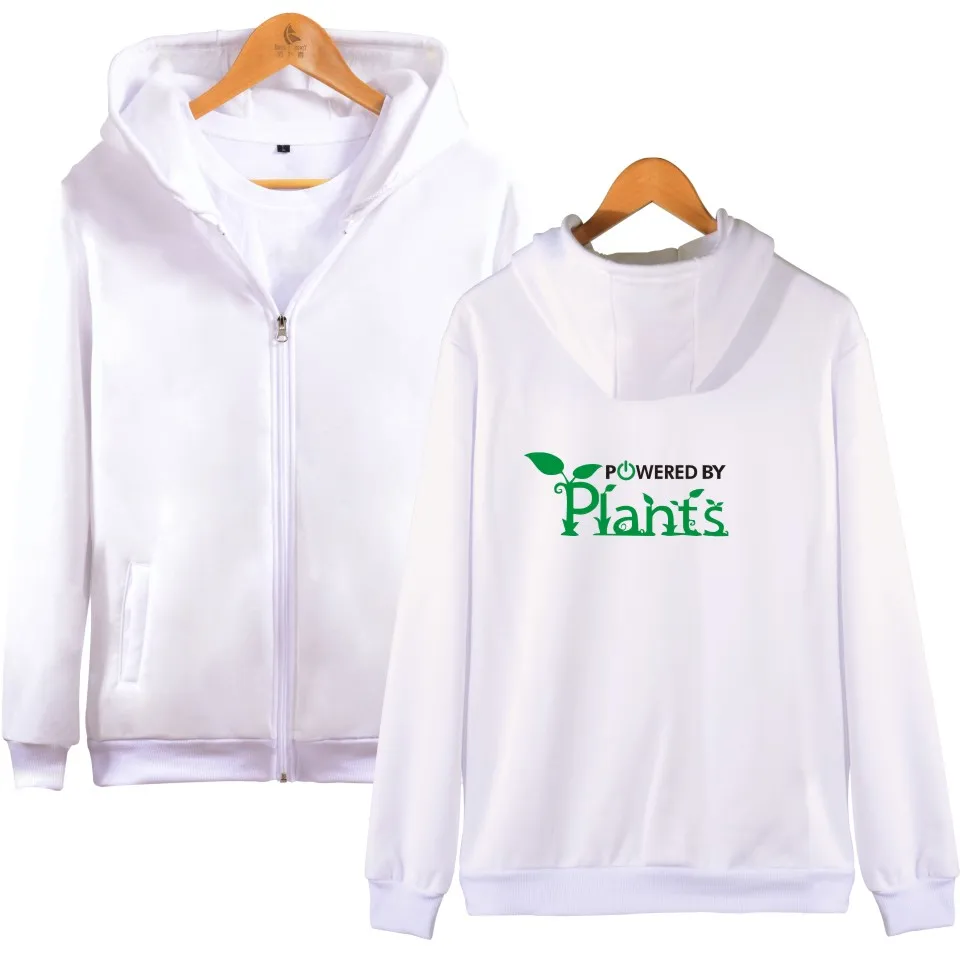 

Harajuku LUCKYFRIDAYF hip hop Nature Vegan Plants Design Zipper Hoodies Sweatshirt Casual oversized hoodies streetwear hoodie