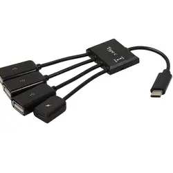 19 см несколько OTG 4 порта type-C зарядное устройство черз порт USB концентратор Кабельный разъем адаптер USB 3,1 type C концентратор до 4 USB 2,0 порт HUB2.91