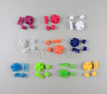 

20sets/lot High Quality AB Buttons Keypads for Gameboy Color GBC Colorful Buttons for GBC D Pads Power Buttons