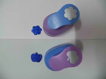 

2pcs(2.5cm) flower and apple shape craft punch set Punch Craft Scrapbooking school Paper Puncher eva hole punch free shipping