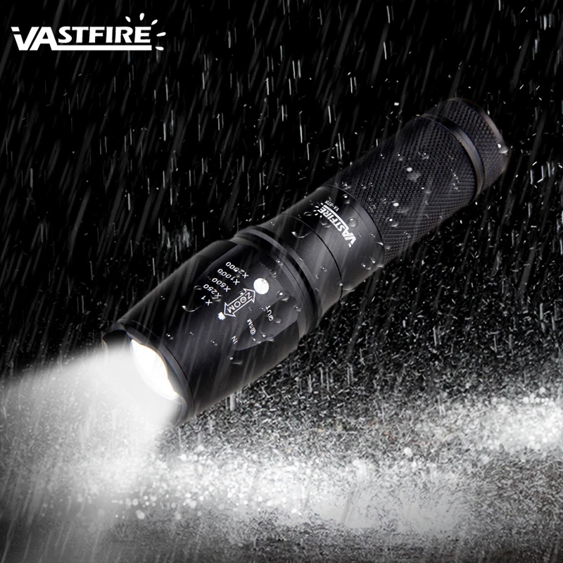 

VastFire 1000 LM 5 Modes Torch Portable Zoomable Flashlight Bike Lamp T6 LED Cycling Light with Battery Set and Bike Mount