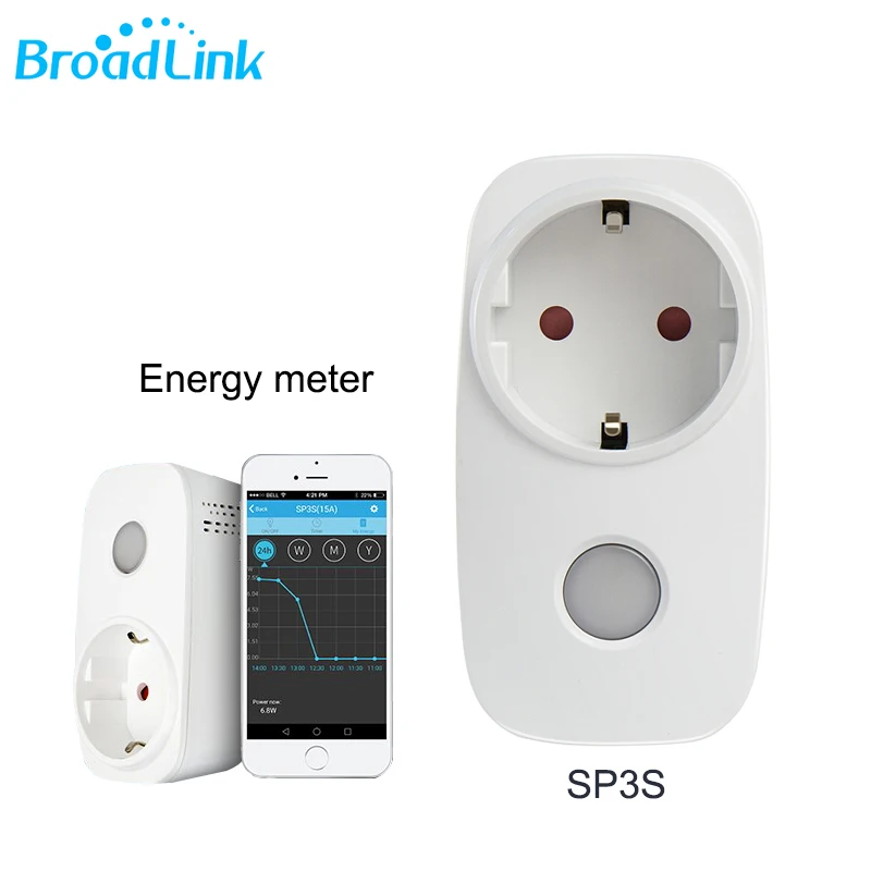 

Broadlink Sp3s EU Socket Wireless Wifi Power Socket With Energy Meter 3G 4G Remote Smart Outlet Support Alexa Google Home Mini