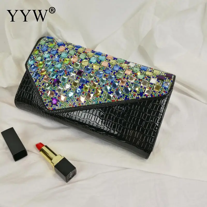 Trendy Fashion Evening Clutch Bag Women Diamond Rhinestone Clutch Crystal Day Clutch Wallet