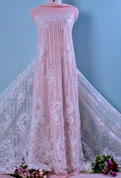 

2018 Embroidery Beading Lace Fabric New Design Lace for Wedding Dress