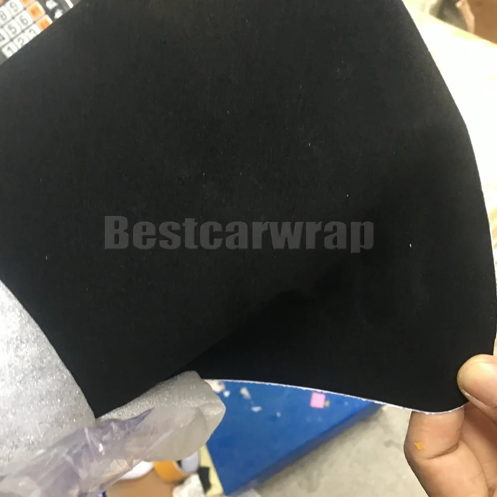 Alcantara Black vinyl velvet  car wrap film foil  Sticker suede leather wrapping  (20)
