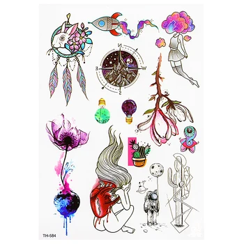 

1 Sheet Waterproof Temporary Tattoo Sticker for Body Makeup Art Women Rose Flower Water Transfer Decal Tattoo
