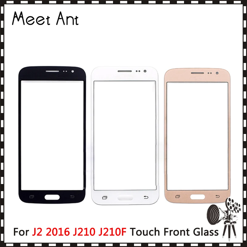 10 шт./лот для Samsung galaxy J2 2016 J210 J210F передняя внешняя стеклянная линза сенсорная