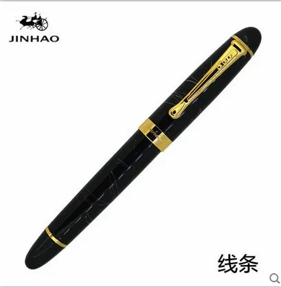 JINHAO X450 передовые перьевая ручка, покрытие из 18 к GP чернильная ручка NIB 23 цвета можно выбрать упаковку с черной ручкой мешочек Горячая распродажа - Цвет: s