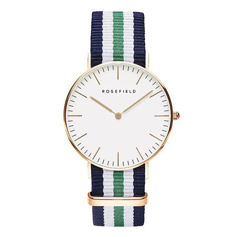 

2019 New Casual and Fashion Quartz Watch with Multicolor Nylon Cloth Watchband Wristwatch Simple Designer Women Clock Orologio