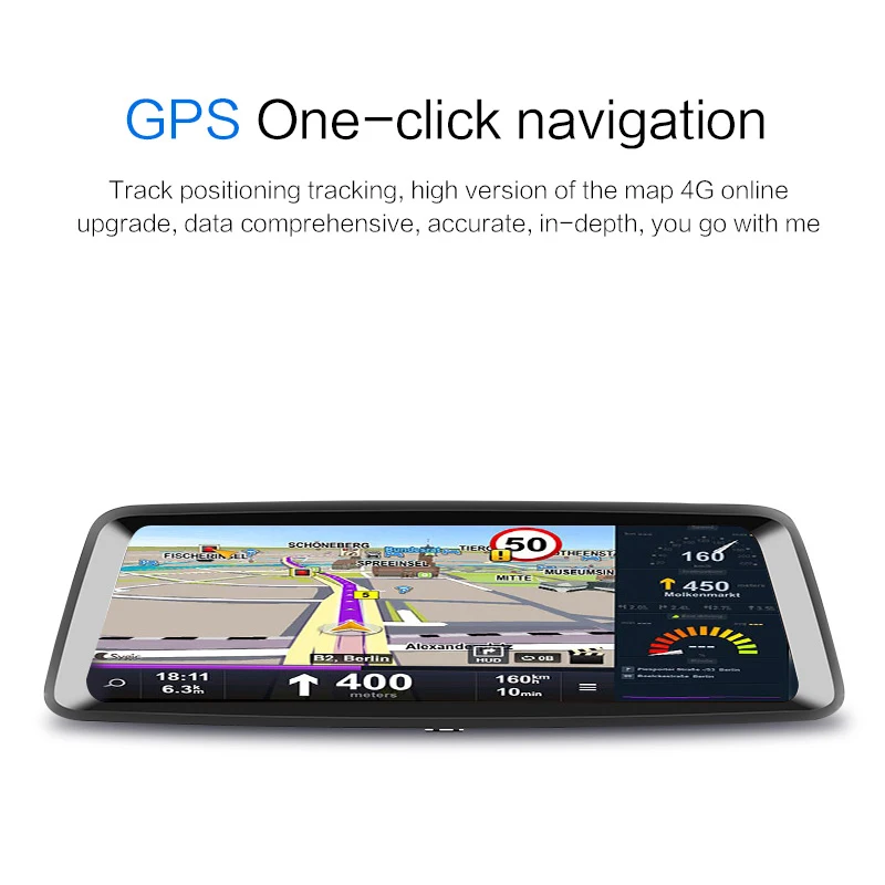QUIDUX A9 зеркало заднего вида потоковое 10 дюймов rom 16G + ram 1G 4G Android gps навигация