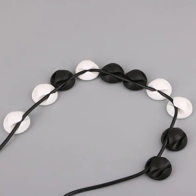 

10PC Double Hole Self-adhesive Wire Tie Cable Mount Clip Car Line Cable Fastener 10166