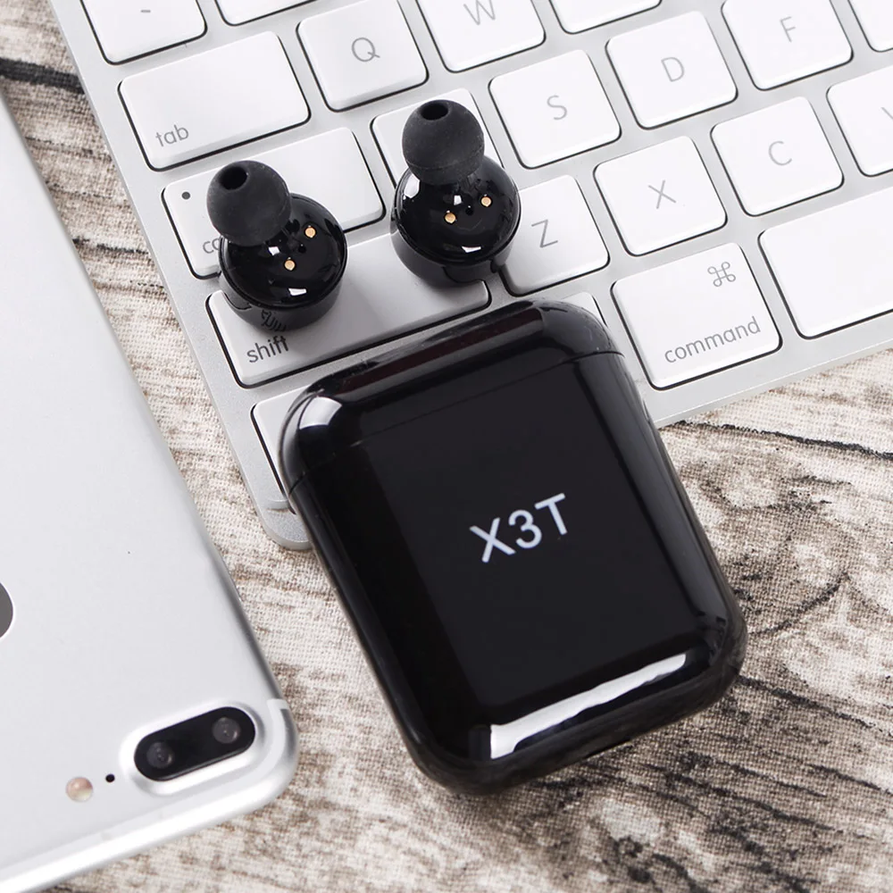 X3T TWS Bluetooth наушники CVC6.0 шумоподавление сенсорное управление наушники в ухо стерео Беспроводные спортивные наушники с микрофоном power bank