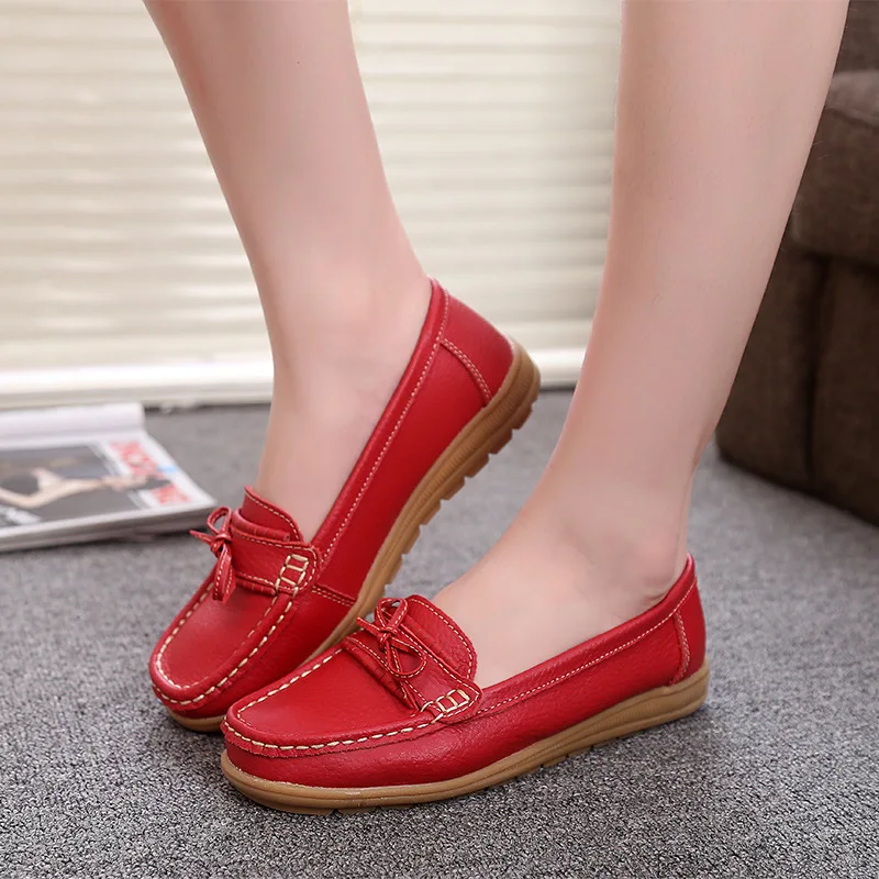 

Women flats 2018 fashion breathable women sneakers loafers flats shoes woman tenis feminino leather suede lace-up boat shoes