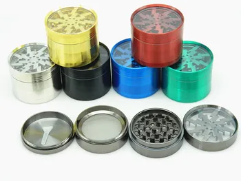 

1Pc Hot Lightning 63MM Metal Zinc Alloy Tobacco Crusher Smoking Cigarette Spice Hand Muller Accessories Grinder Christmas Gift