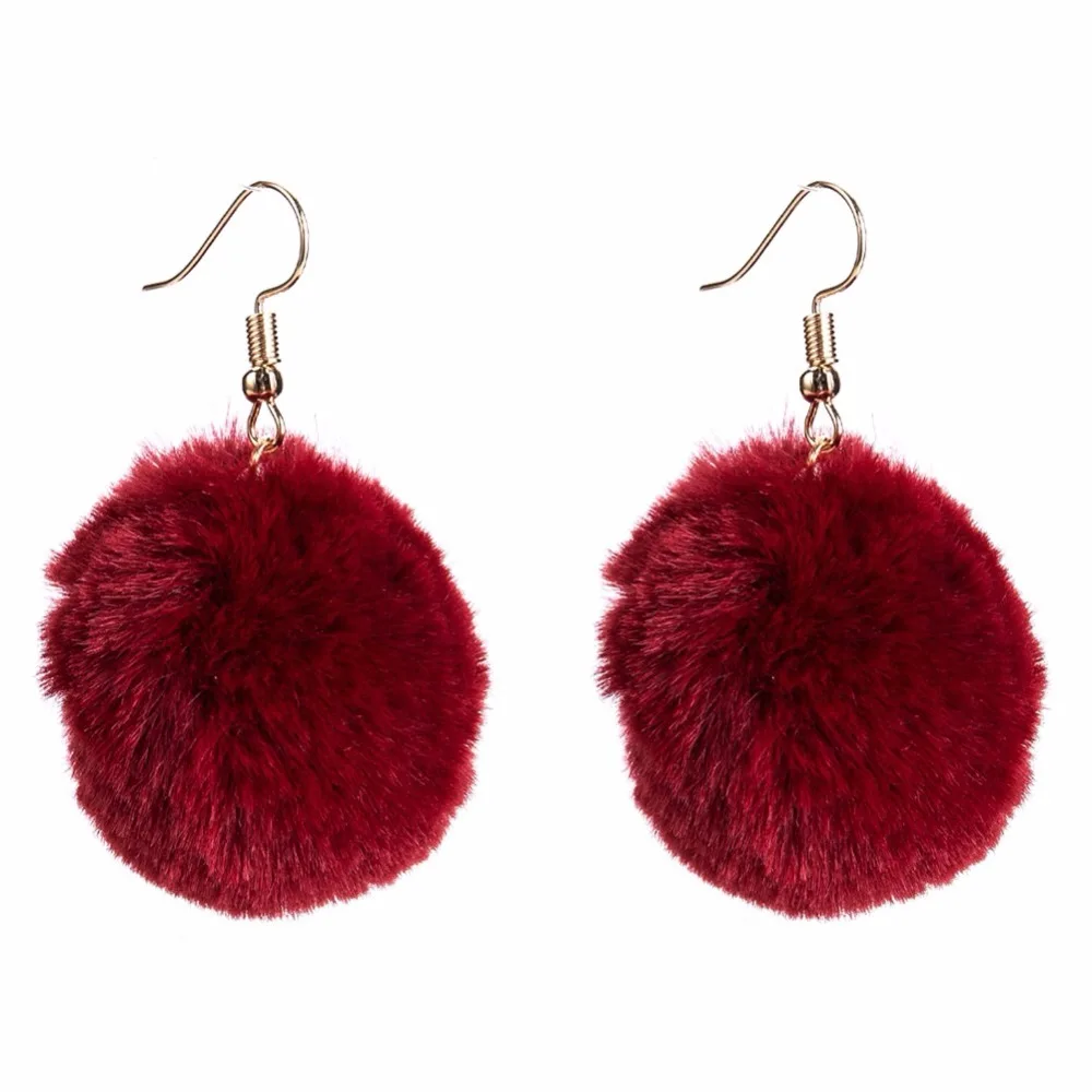 Pom pom dangle earrings Clearance