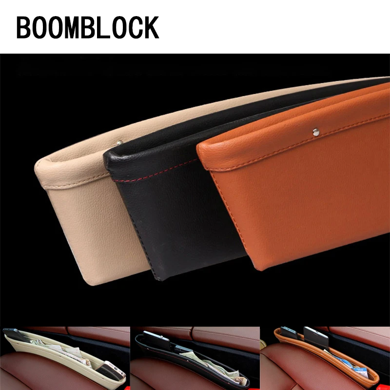 

Auto Car-styling Seat Gap Boxes Armrest leather Organizer For Opel Astra J G Insignia Vectra c Peugeot 307 206 308 407 207 3008