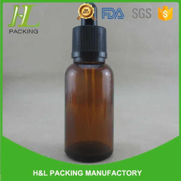 30ml amber glass dropper bottle pipette for e liquid with childproof and tamper evident cap |