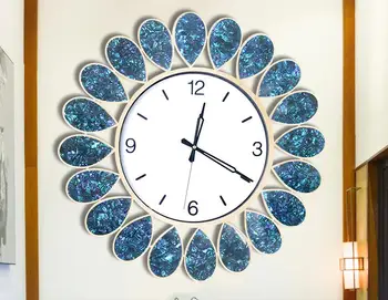

Large Crystal Wall Clock Modern Design Metal Wall Watch Digital Hanging Big Wall Clock For Home Living Room Bedroom Decoration