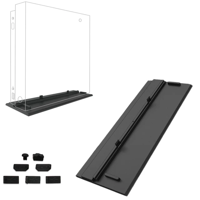 Best Price Simplicity Cooling Vertical Stand Mount Dock Cradle Holder DIY Dust Proof Pack Kit Jack Stopper For Xbox One X OneX Game Console