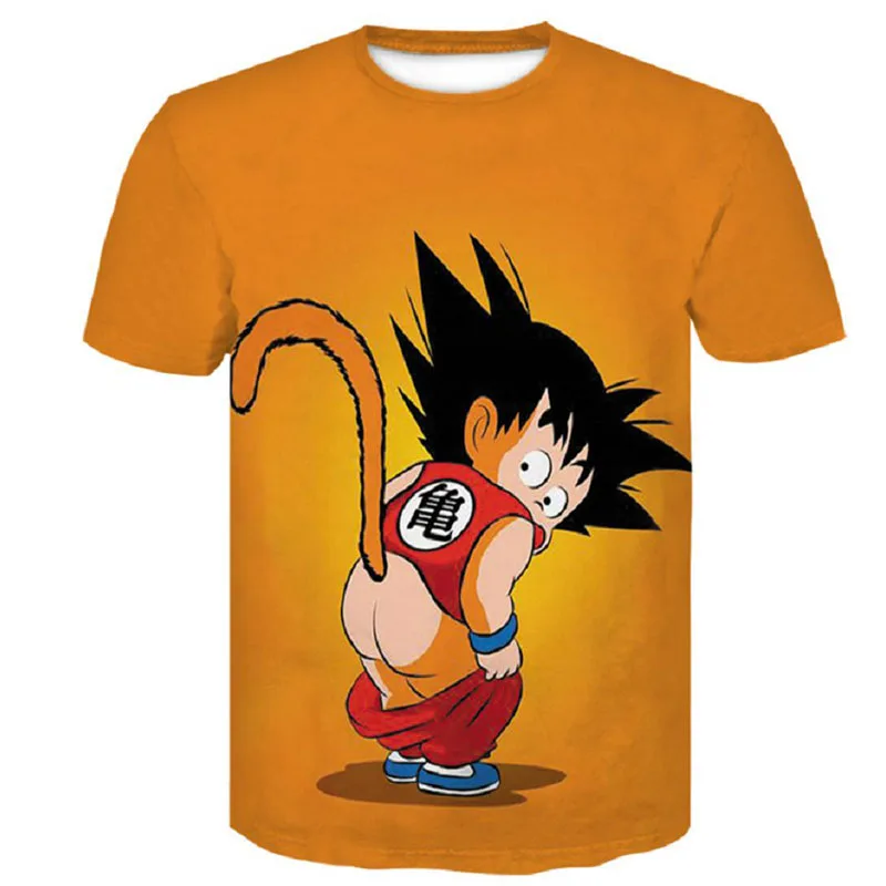 Манга dragon ball z Super Saiyan Son Goku, аниме, летняя 3D печать, новинка, модные футболки, топы для мужчин/мальчиков, мультяшная Повседневная футболка - Цвет: 11