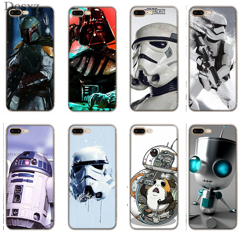 

Cases Cover for iPhone 5 5s SE 6 6s 7 8 plus X XS XR Max Star Wars R2D2 darth vader Stormtrooper boba fett