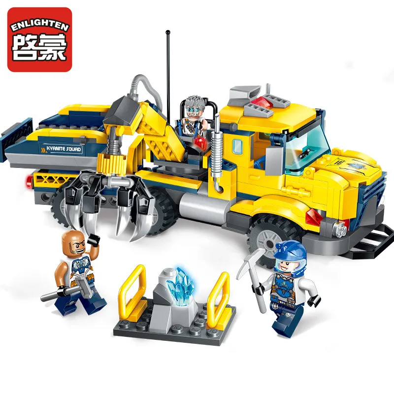 Enlighten строительный инженерный строительный блок Technic Kyanite Squad Kyanite Transporter 3 рисунок 309 шт кирпич-без коробки