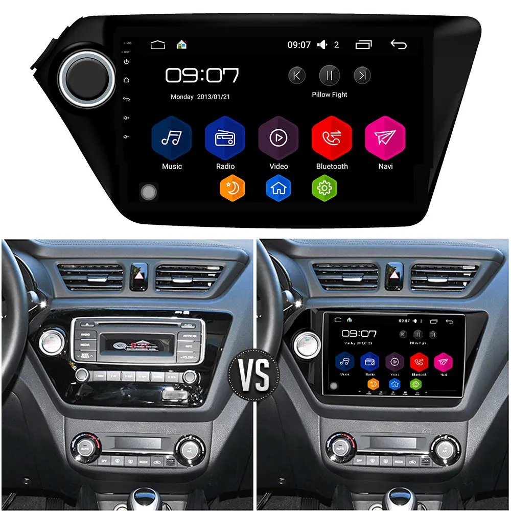 Sale 9" IPS 4G DSP Carplay Android 8 Octa Core 4GB RAM 64GB ROM RDS Car DVD Player Radio Stereo GPS Glonass For Kia K2 Rio 2010-2014 0