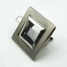 2 шт. пятно Никель квадратный светильник держатель вырезать отверстие 85 мм GU10/MR16 СВЕТОДИОДНЫЙ Потолок месте приспособление