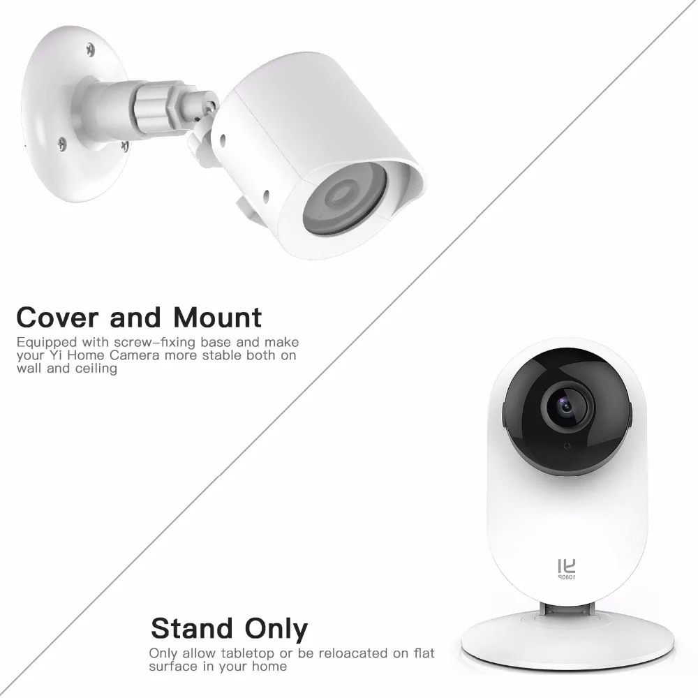 Buy Yi Home Camera Wall Mount Bracket,Weather Proof 360 Degree Protective Adjustable Indoor Outdoor Mount and Cover for Yi camera