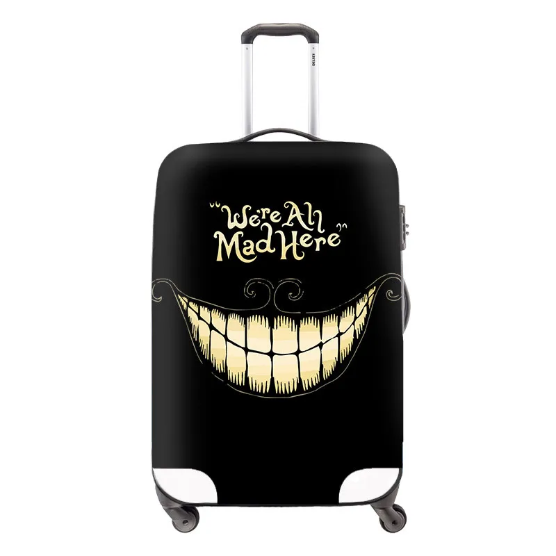 9 Hight Men Travel Luggage Cover Cool Skull Luggage Suitcase Cover Elastic Travel Dust Protective Cover Bag to 18-30 inch Suitcase