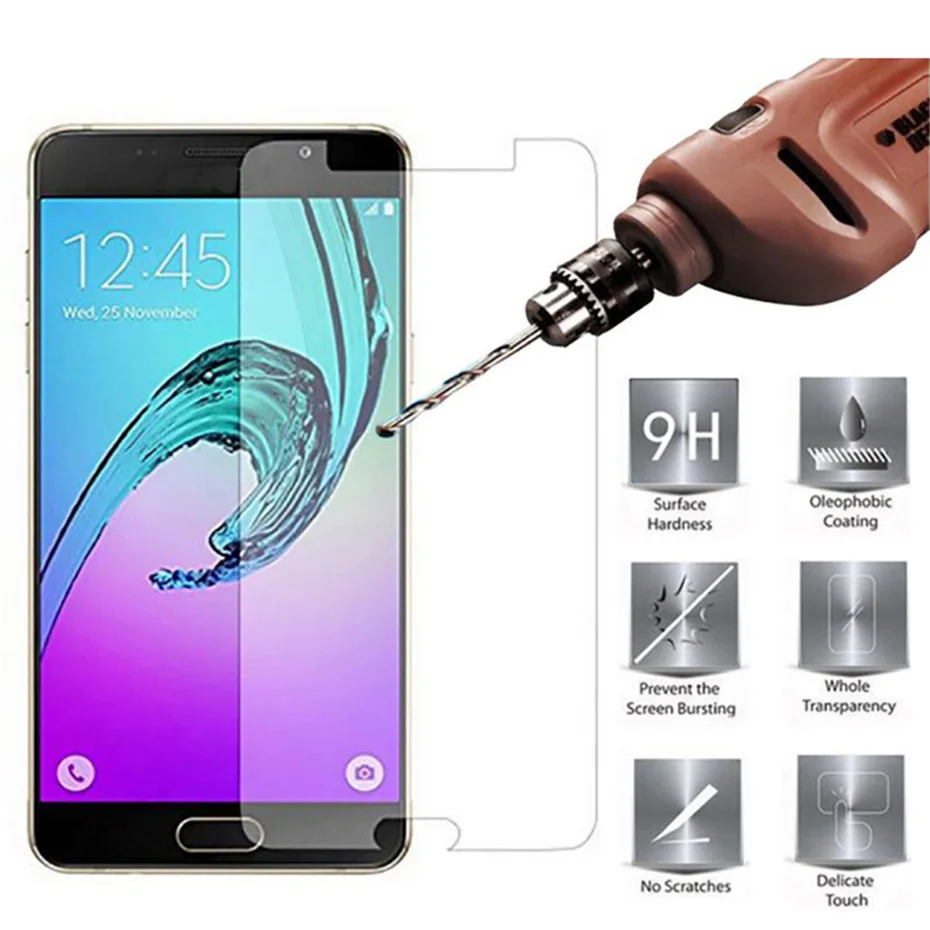 CAPAME Protective Glass For Samsung Galaxy A7 2018 A5 A3 2016 A8 A6 Plus Screen Protectors Glass On A7 For Samsung A7 2018 Glass (1)