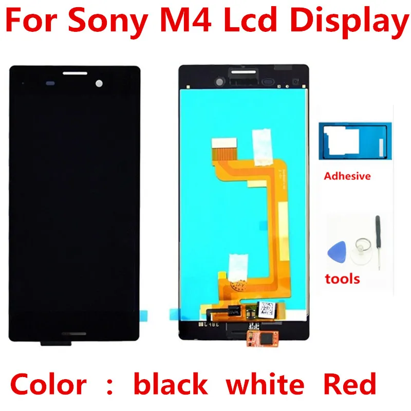 

For Sony Xperia M4 Aqua lcd E2303 E2306 E2353 LCD Display Digitizer Touch Screen For sony m4 screen With frame plug