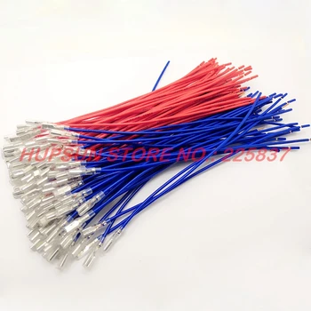 

100pc 20cm pre wire harness wire connection wire fixation terminal fittings for push button accessories customize length