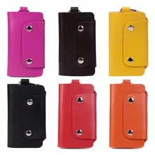 THINKTHENDO искусственная кожа автомобильный брелок держатель Чехол Органайзер для ключей держатель сумка-Органайзер кошельки для ключей 6 цветов для женщин и мужчин