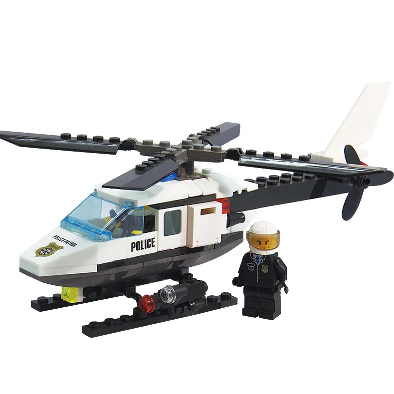 Кази ВВС самолет DIY Кирпичи совместимы все совершенно полицейский вертолет строительные блоки мальчика Brinquedos игрушки для детей подарок на