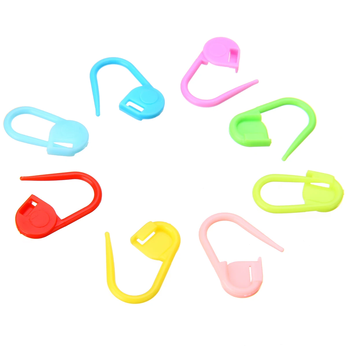 120pcs Mixed Color Crochet Locking Stitch Needle Clip Markers Holder Knitting Stitching Markers Hook for DIY Wool Fiber Clothes