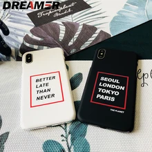 

DREAMER 2018 New Personality Phone Case For iphone 6 6s 7 8 Plus Fashion Monogram PC For iphone X XS Phone Case