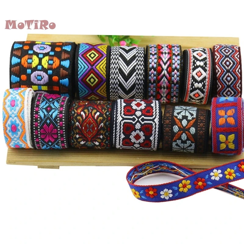 Motiro, 1 год, цветная вышивка в этническом стиле, цветы, лента, кружево, ручная вышивка для штор, одежда, декоративные кружевные аксессуары