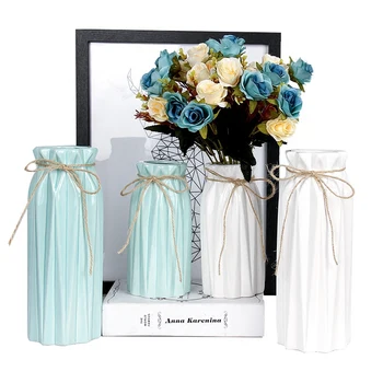 

European Modern Fashion Mini Ceramic Flower Vase for Homes Office Desktop Decoration Crafts for Wedding Gifts Solid Color Vases