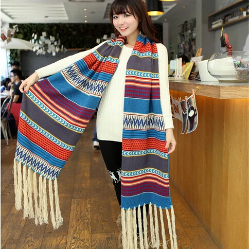 Winter Desigual Scarf For Women Bandana Christmas Foulard Shawl Poncho Pashmina font b Tartan b font