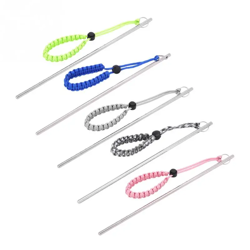 

KEEP DIVING Stainless Steel Scuba Diving Noise Maker Dive Lobster Stick Pointer Rod with Parachute Lanyard Diving Accessories