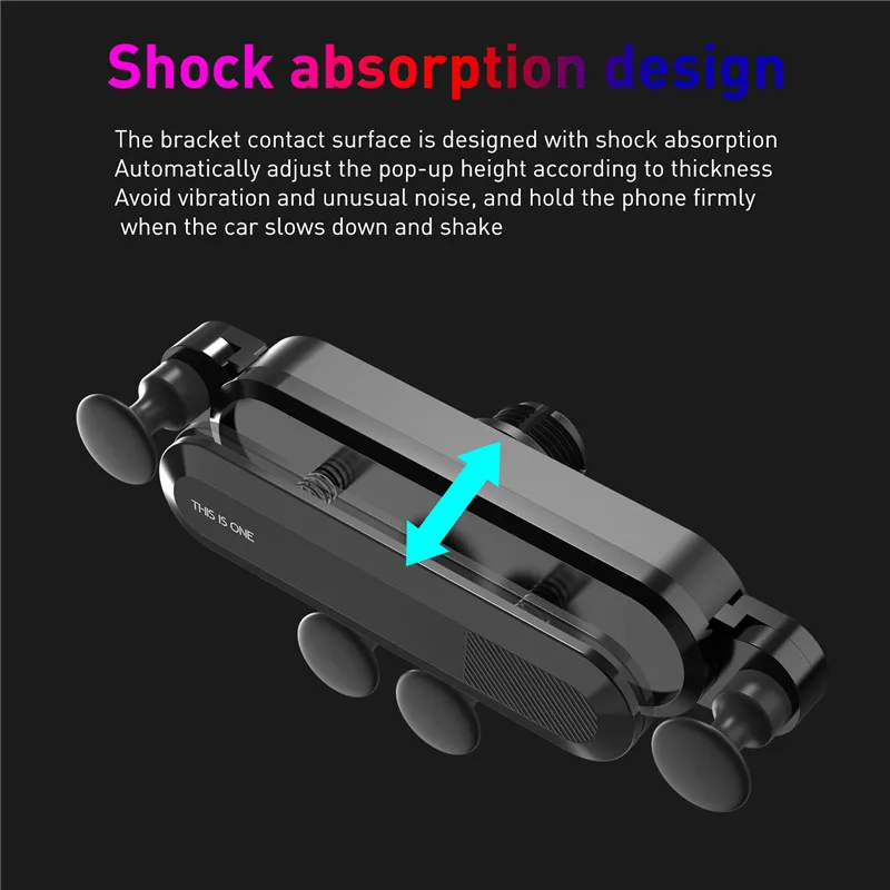 Adeeing Универсальный гравитационный Автомобильный кронштейн для телефона, держатель с вентиляционным отверстием, пятиточечная поддержка, волшебный зажим для навигации
