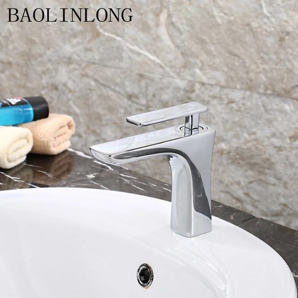 

BAOLINLONG Deck Mount Brass Basin Bathroom Faucets Vanity Vessel Sinks Handle Faucet Mixer Tap